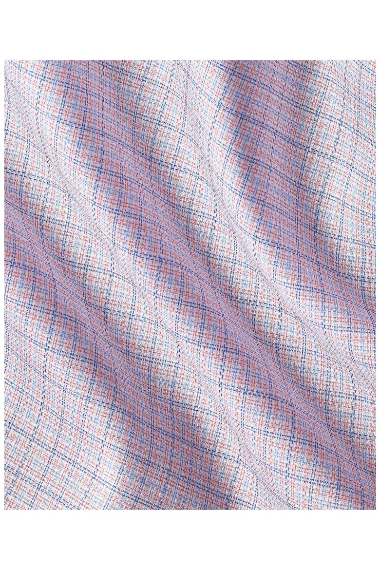 Regular Fit Micro Dobby Check Shirt, Alternate, color, BLUE/ MELON