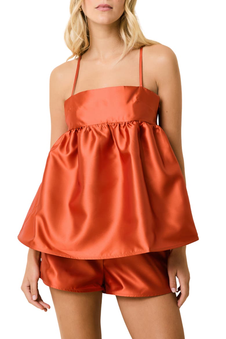 The Yarden Babydoll Camisole, Main, color, RUST