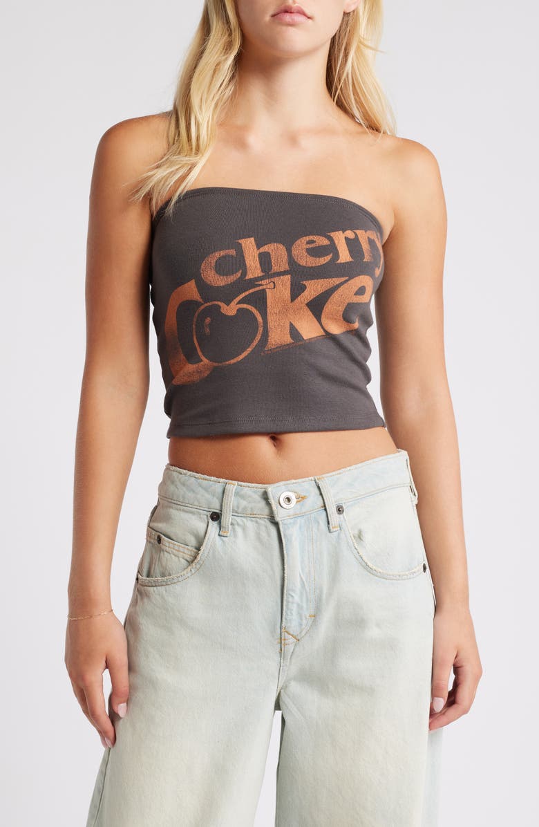 Junk Food Cherry Coke Graphic Tube Top, Main, color, 