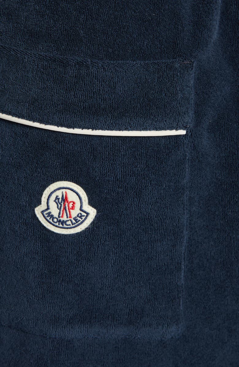 Moncler Tipped Cotton Terry Cloth Shorts, Alternate, color, 