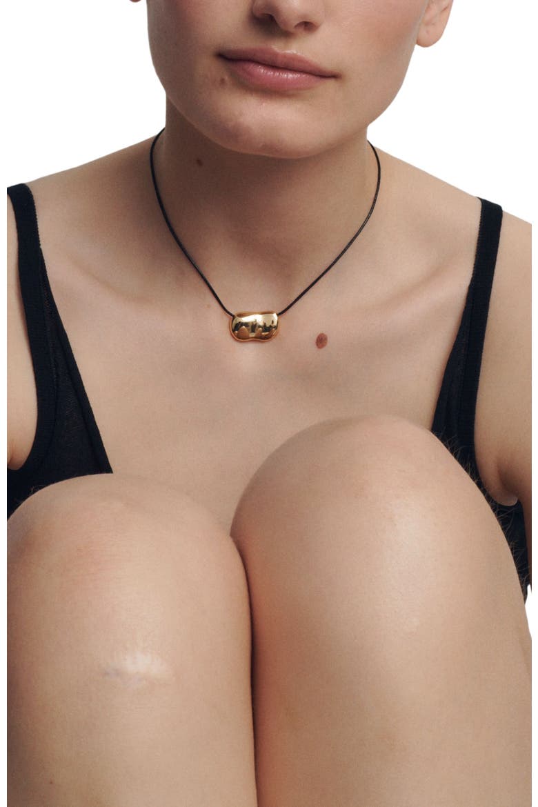 Pebble Necklace, Alternate, color, Gold/Black
