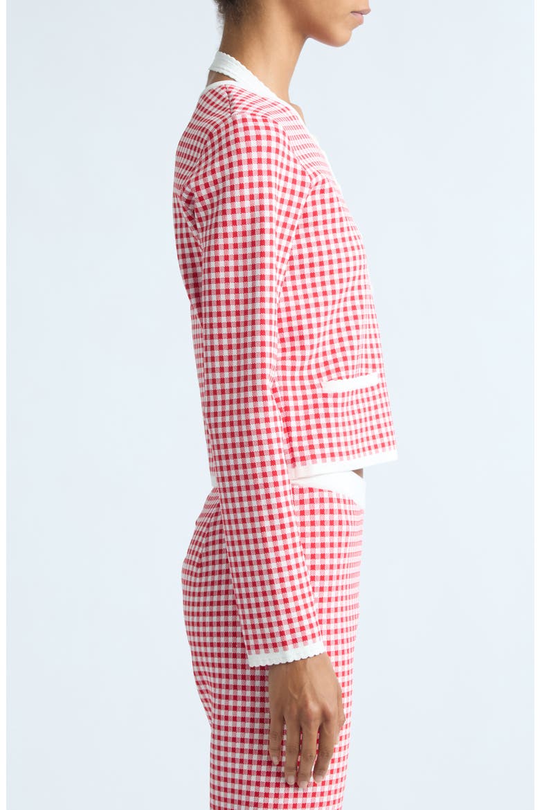 Micah Gingham Cardigan, Alternate, color, RED GINGHAM