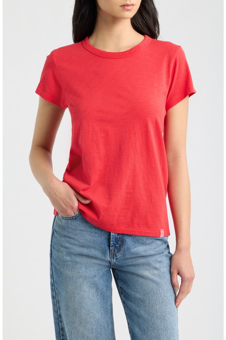 The Slub Cotton T-Shirt, Main, color, RED