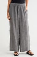 Eileen Fisher Gingham Wide Leg Organic Cotton Pants