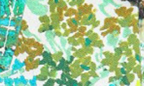 Apny Print Denim Jacket In Green