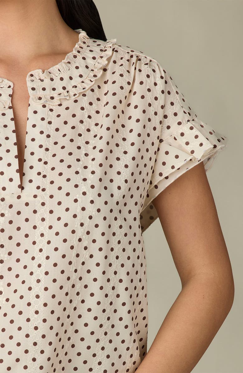Wit & Wisdom Ruffle Embroidered Top, Alternate, color, 