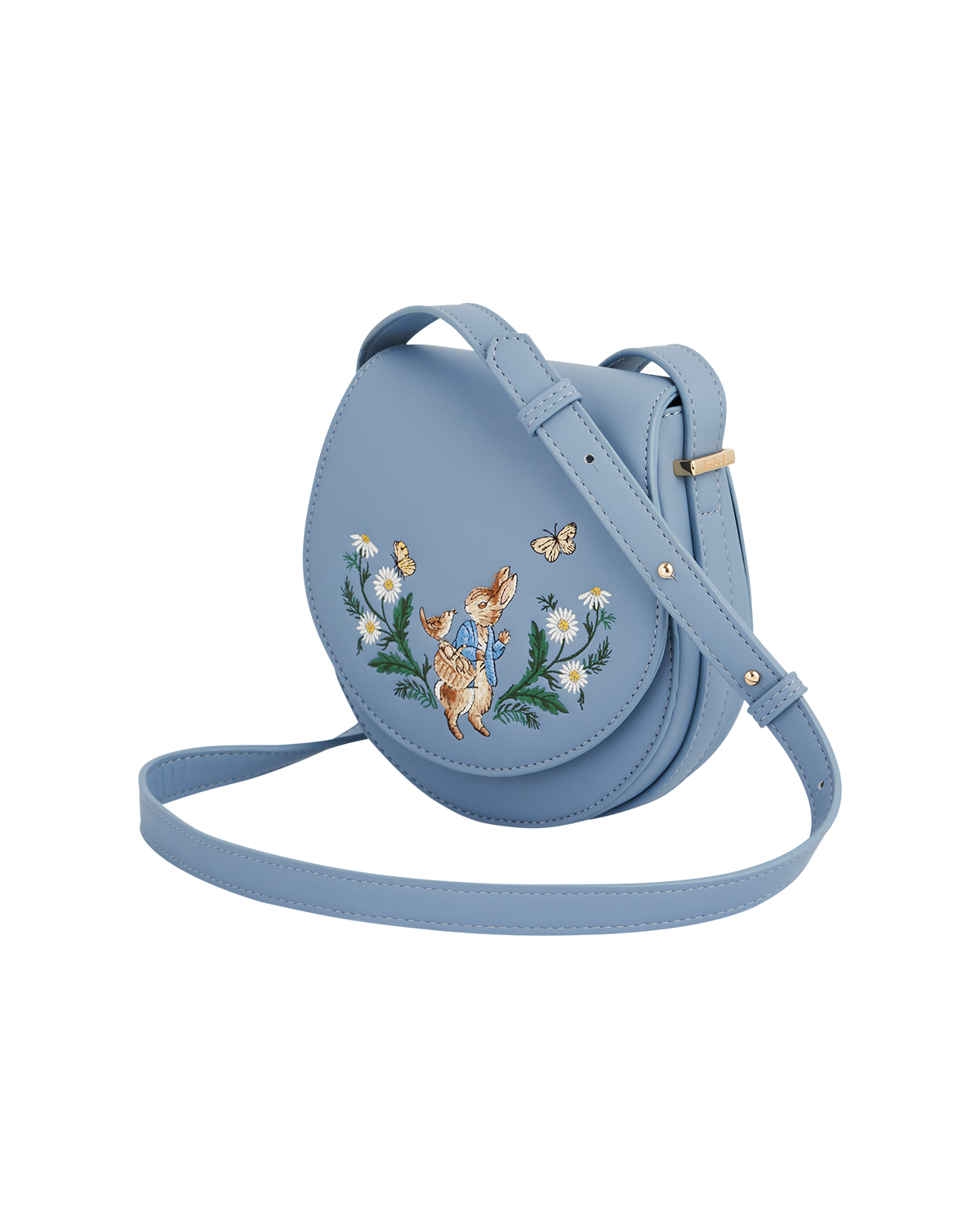 Fable England x Peter Rabbit Blue Saddle Purse, Alternate, color, Light Blue