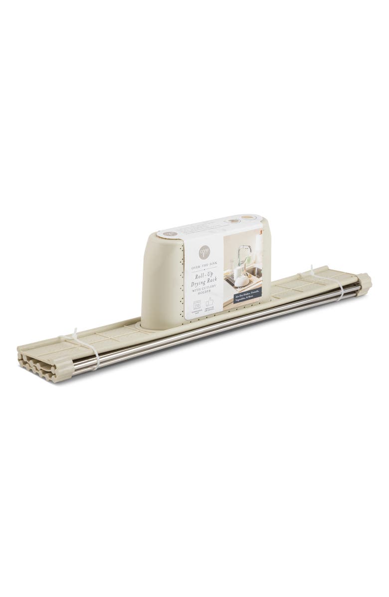 CORE KITCHEN Over the Sink Roll Up Dry Mat, Main, color, Fossil