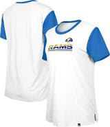 New Era Women's New Era  White/Royal Los Angeles Rams Third Down Colorblock T-Shirt
