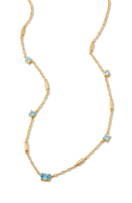 Brook & York Brook And York Brenna Birthstone Station Necklace In Gold December