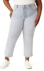 Kensie Ella High Waist Crop Slim Straight Leg Jeans