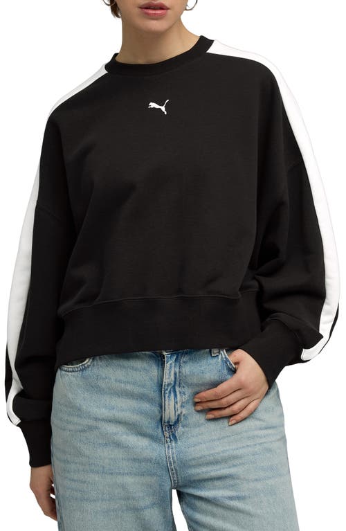 Puma T7 Oversize Crewneck Sweatshirt In Blue