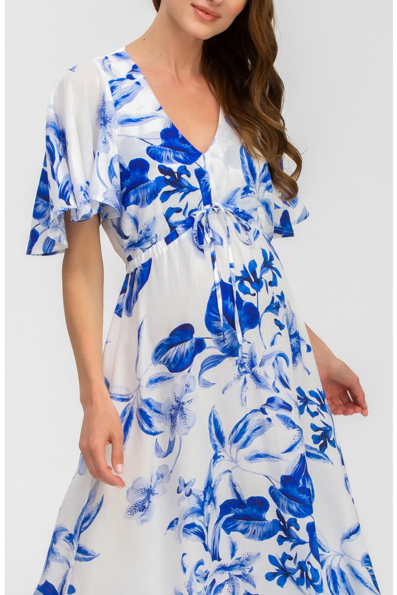 Maternity Maxi Dress, Alternate, color, BRIGHT BLUE