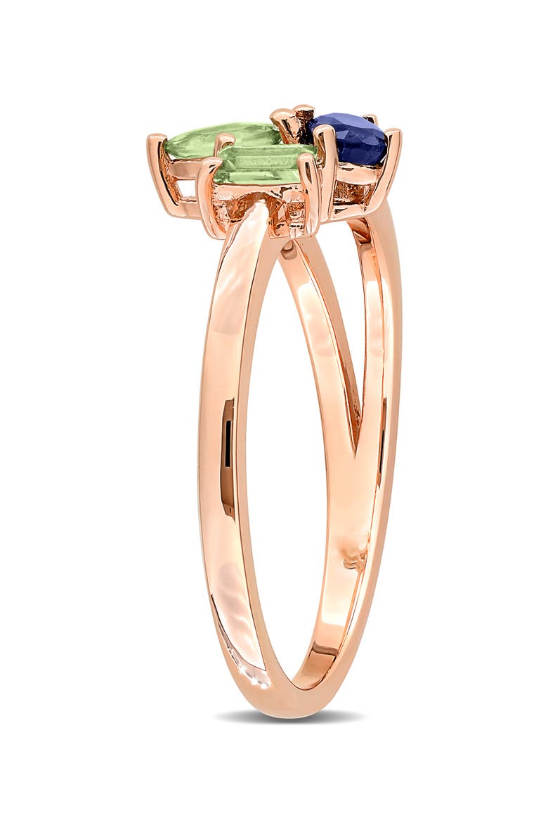 Rose Gold Plated Multi-Shaped Sapphire Ring, Alternate, color, MULTICOLOR