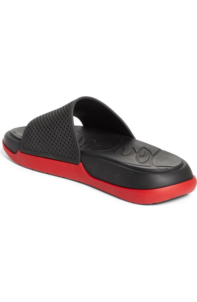 Christian Louboutin Easy Breezy Rubber Slide Sandal, Alternate, color, Black