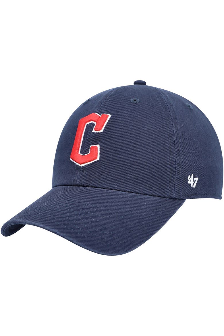 Men's '47 Navy Cleveland Guardians Clean Up Adjustable Hat, Main, color, Navy