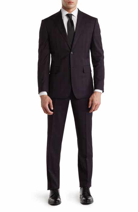English Laundry Trim Fit Plaid Suit
