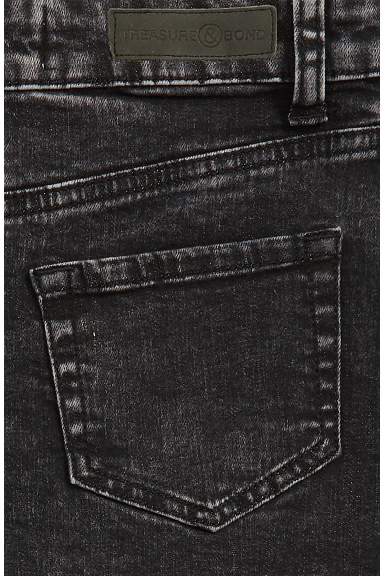 Wrap Denim Skirt, Alternate, color, ROCK WASH