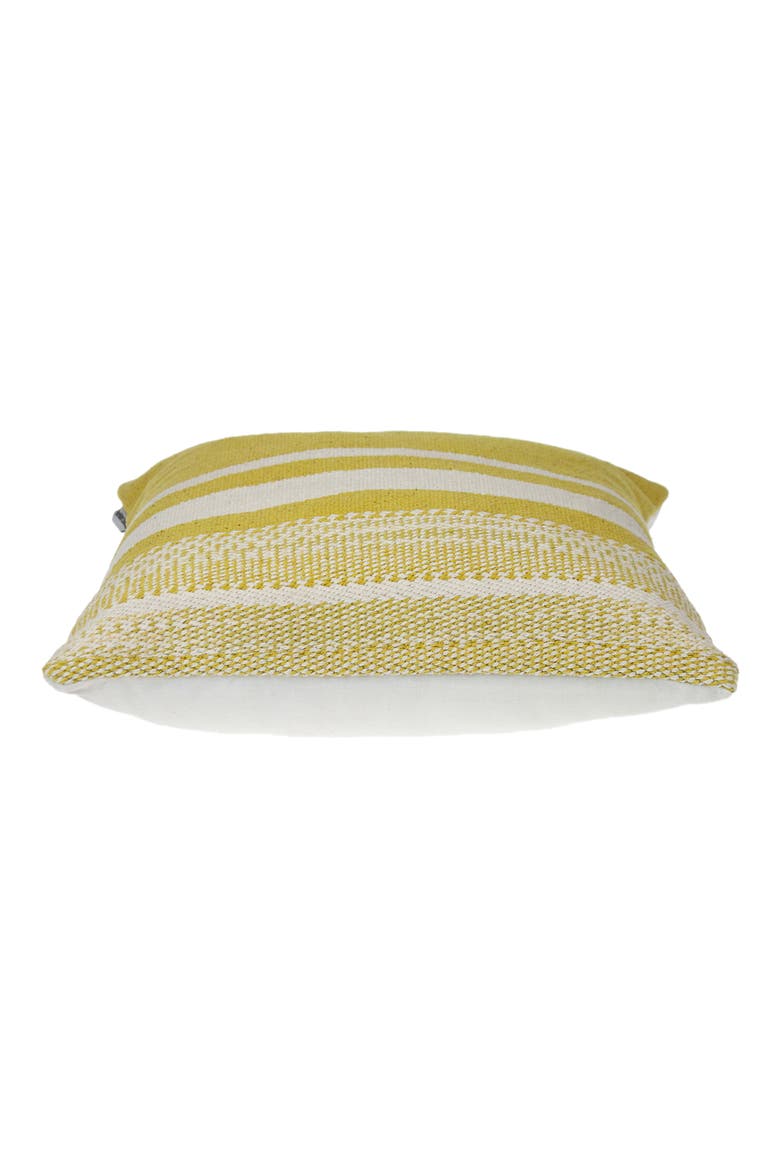Stripe Square Accent Pillow, Alternate, color, YELLOW