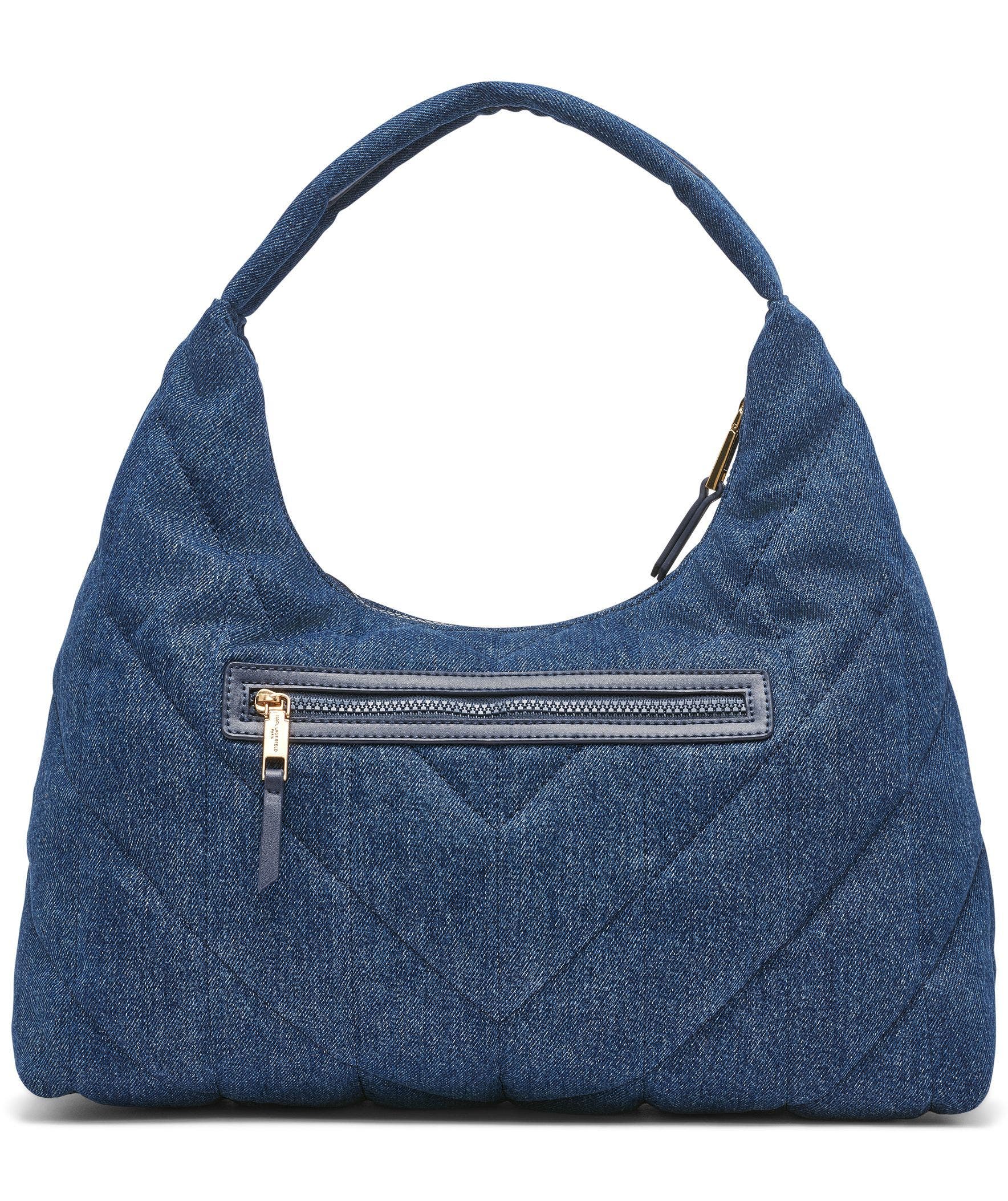 KARL LAGERFELD PARIS Voyage Hobo, Alternate, color, Washed Denim