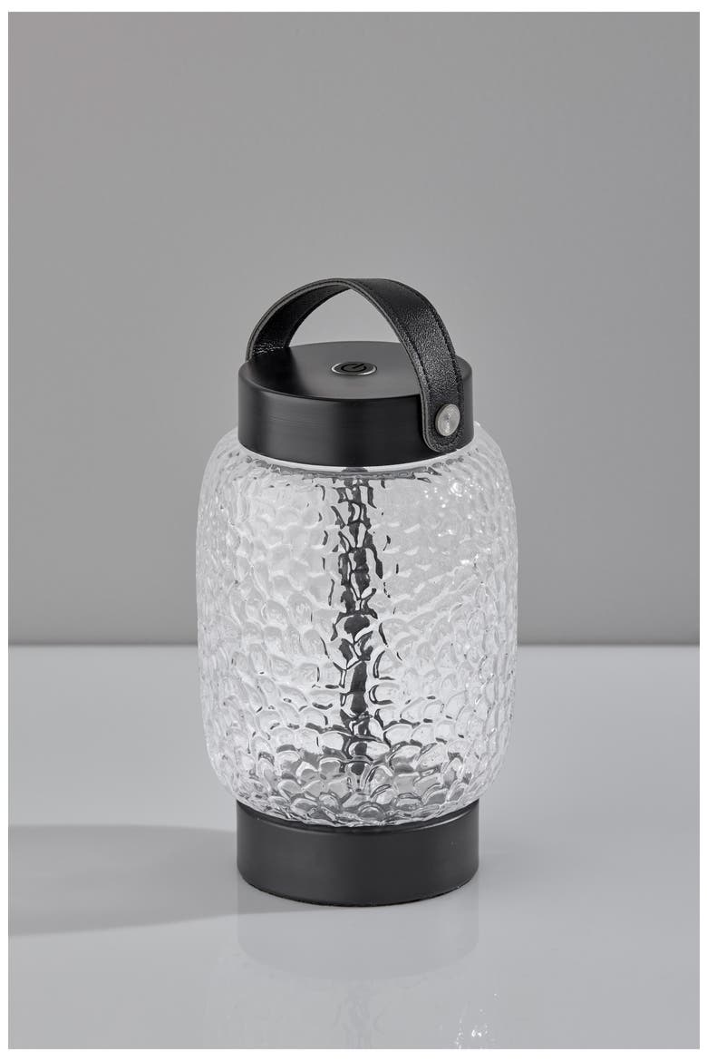 Cassius Cordless LED Table Lantern, Alternate, color, BLACK