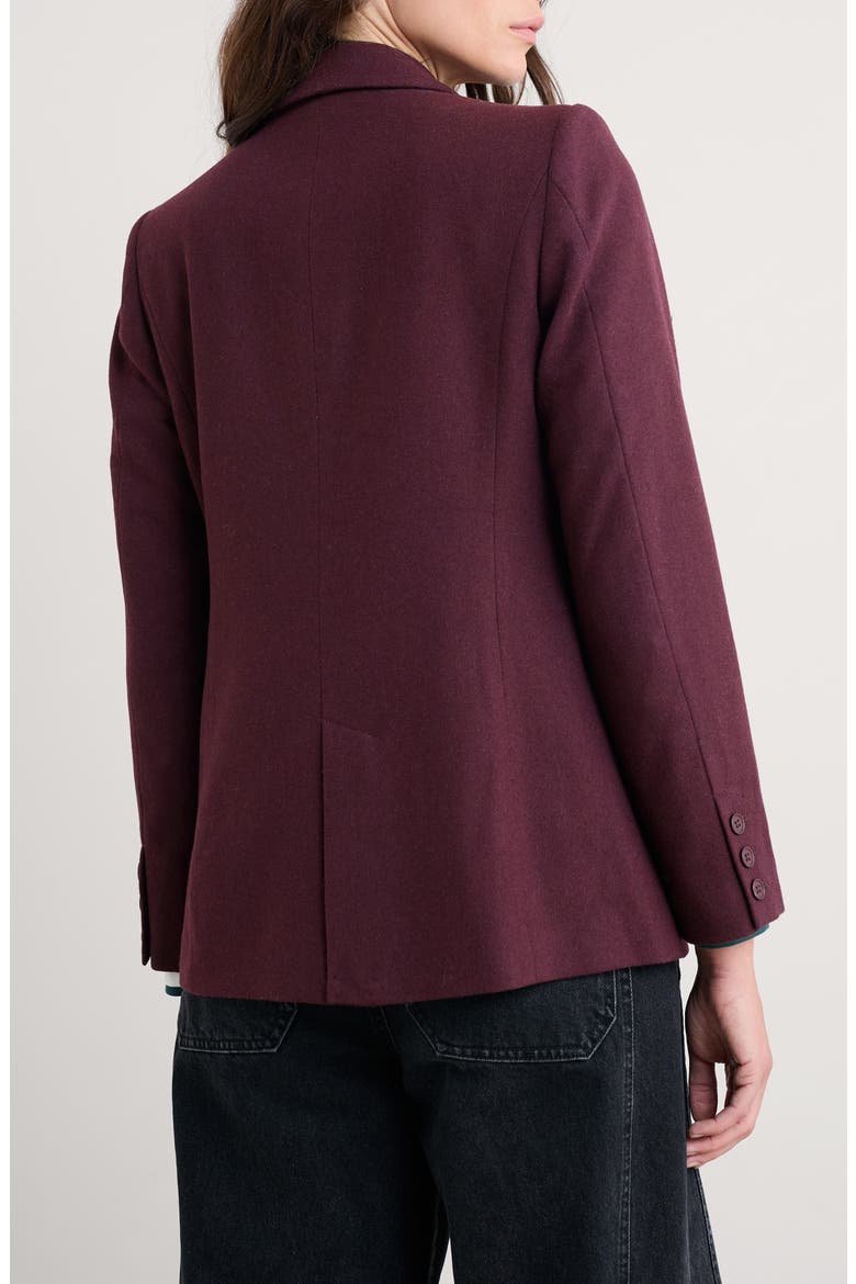 Lowena Double Breasted Recycled Wool Blend Blazer, Alternate, color, DARK HELLEBORE