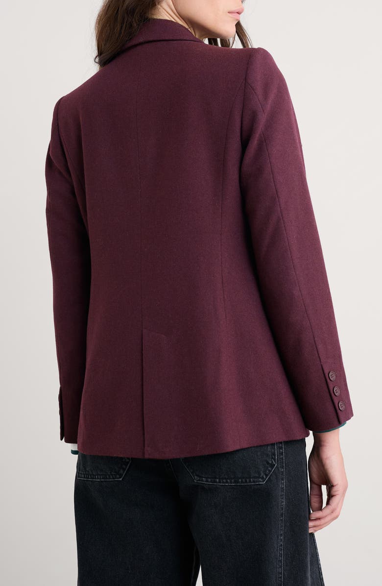 Seasalt Cornwall Lowena Double Breasted Recycled Wool Blend Blazer, Alternate, color, Dark Hellebore