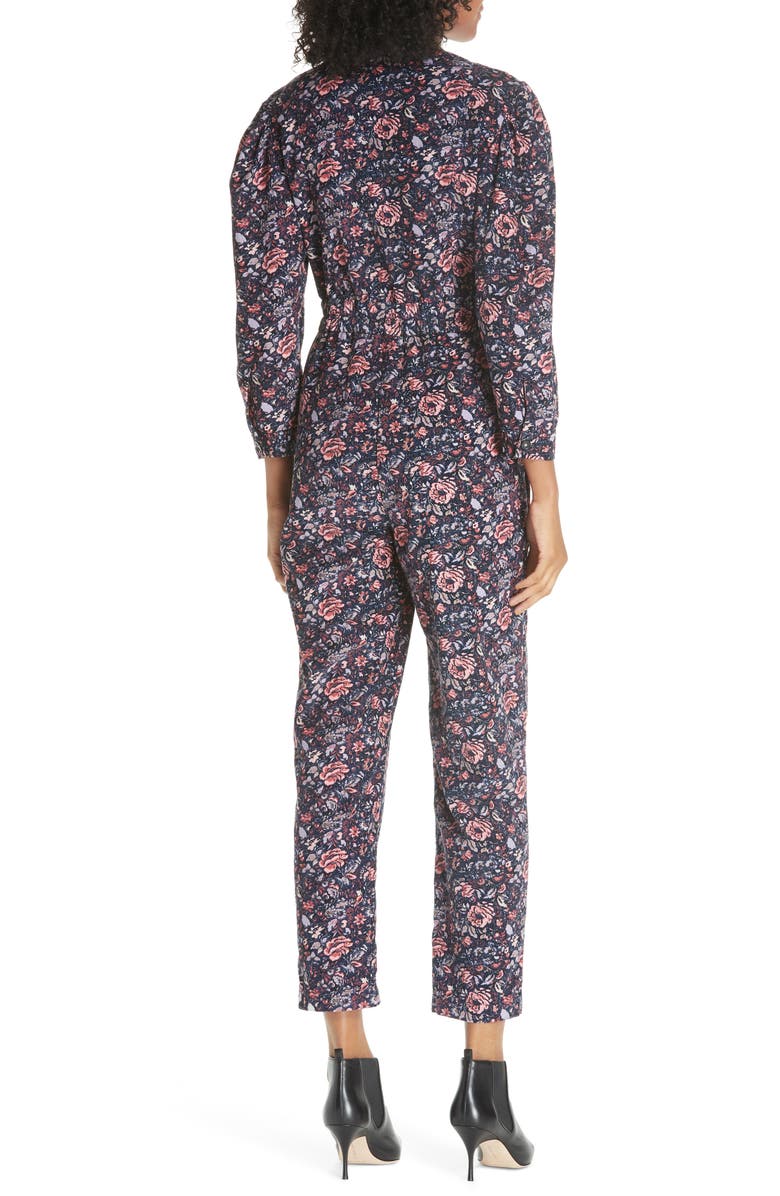 La Vie Rebecca Taylor Wrap Style Cotton Toile Jumpsuit, Alternate, color,