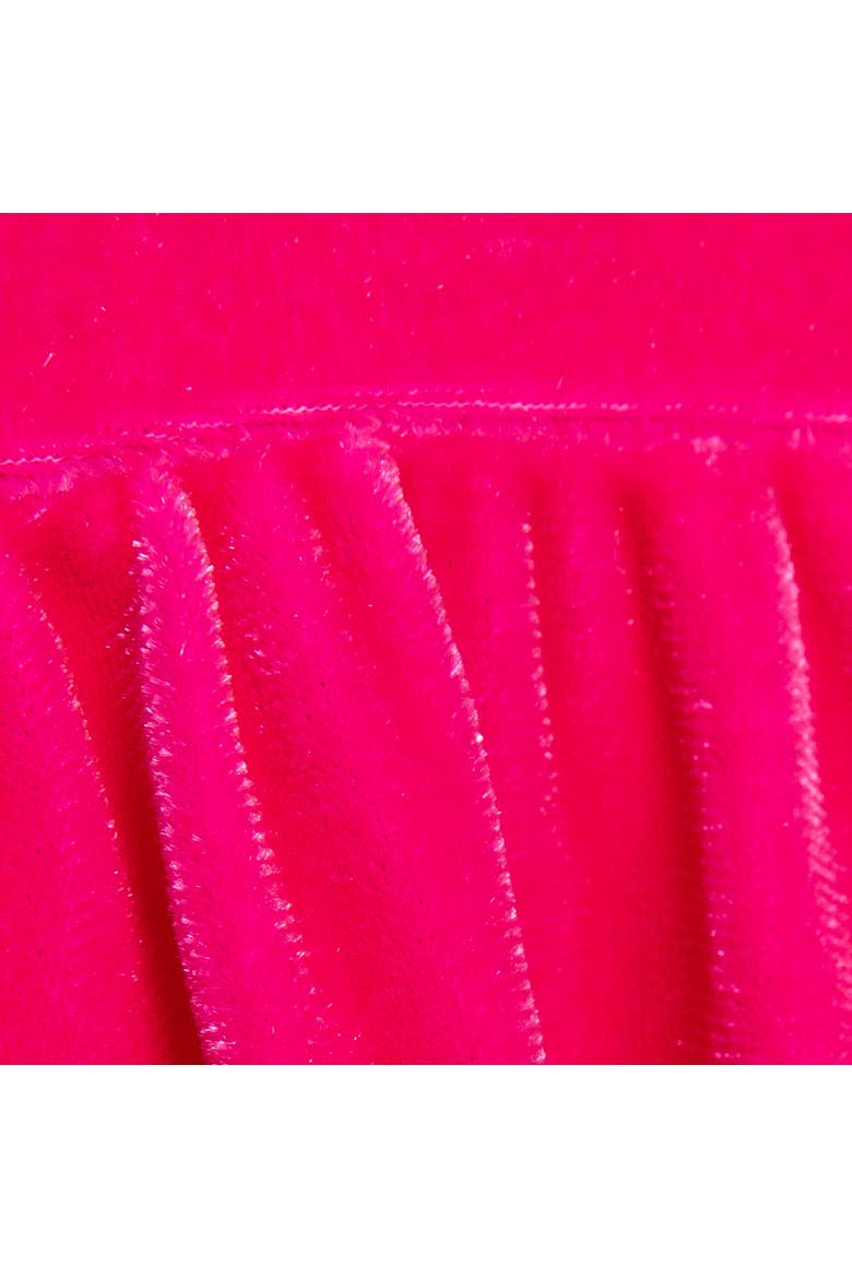 Girls Stretch Velvet Twirly Dress, Alternate, color, Hot Pink