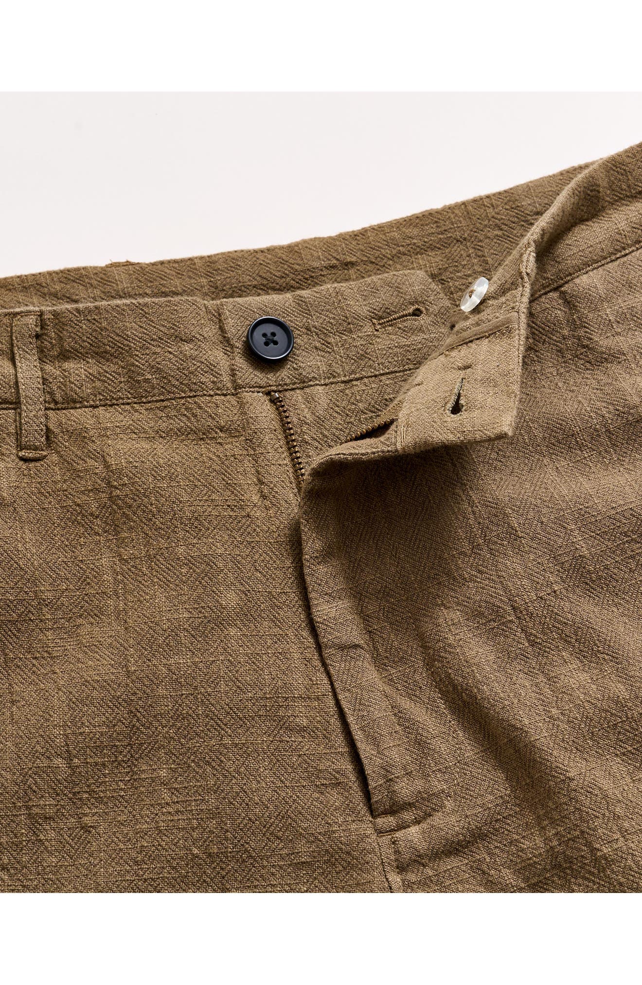 Moore Flat Front Textured Cotton Shorts - image 4