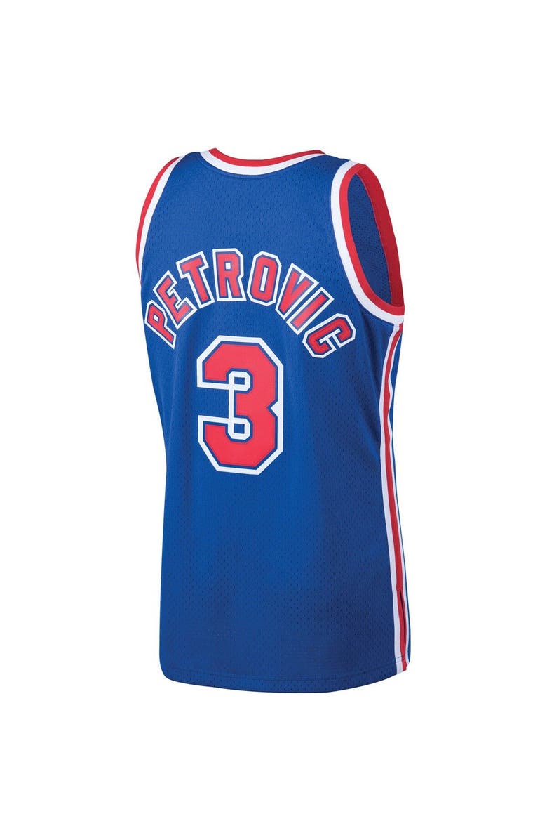 Mitchell & Ness Men's Mitchell & Ness Drazen Petrovic Royal New Jersey Nets 1992/93 Hardwood Classics Swingman Jersey, Alternate, color,