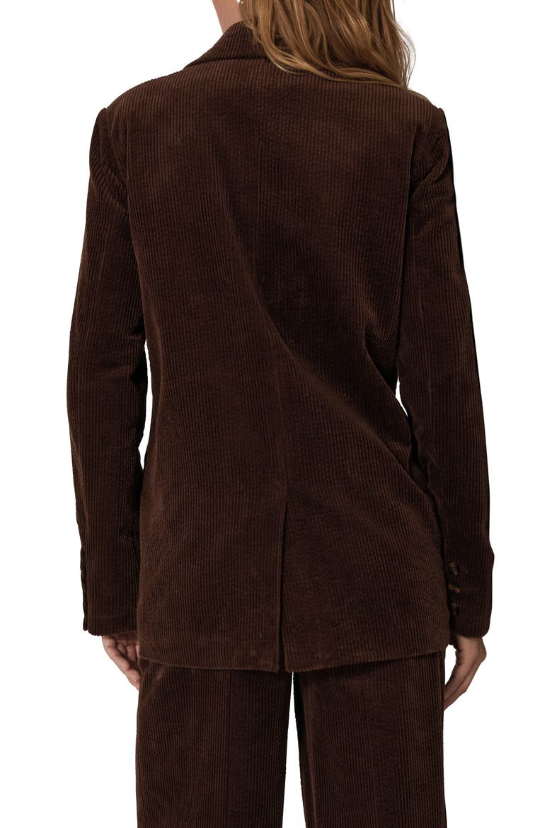 The Agnes Corduroy Blazer, Alternate, color, COFFEE