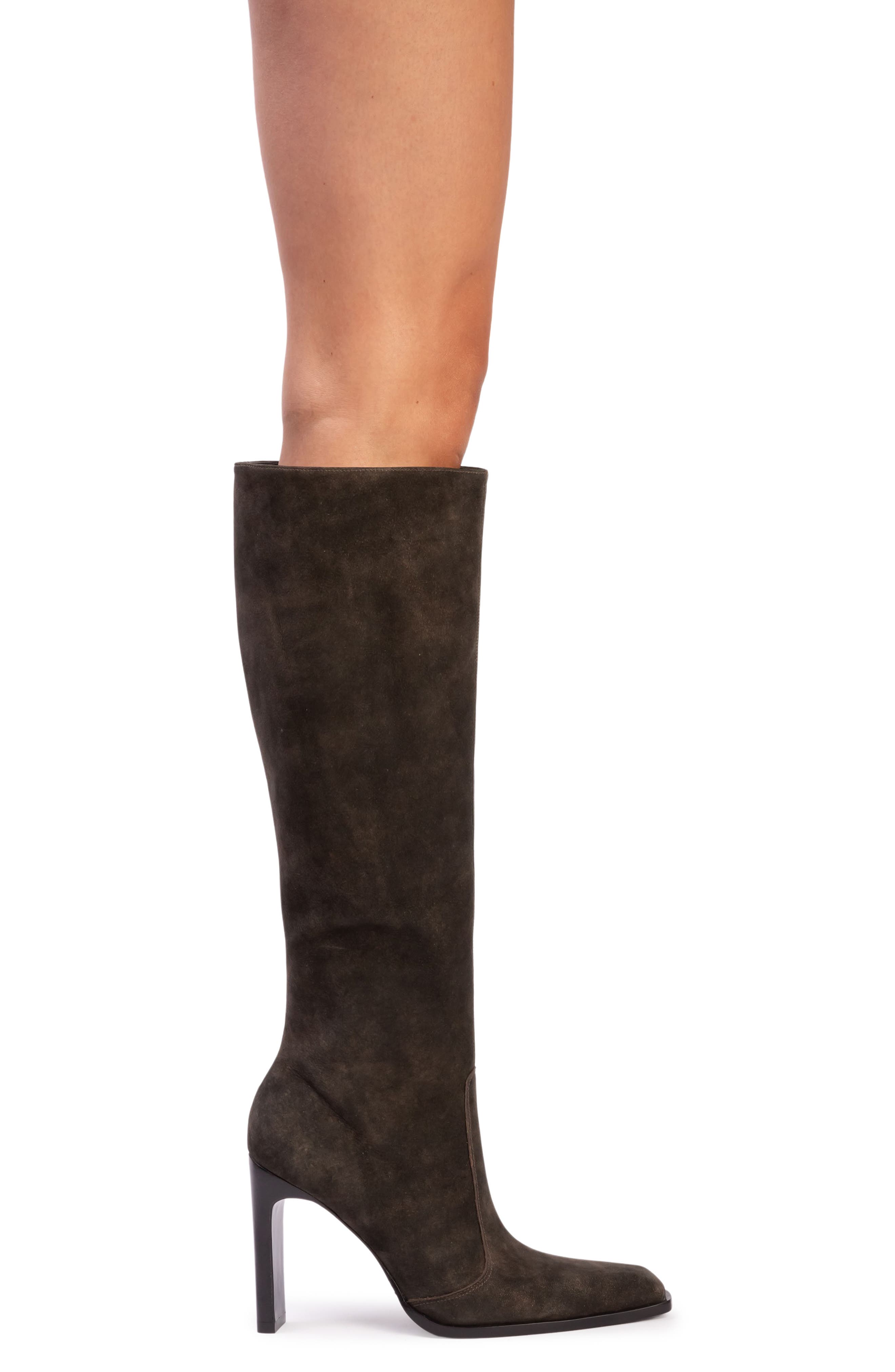 BLACK SUEDE STUDIO Grand Tall Boot, Alternate, color, Dark Brown