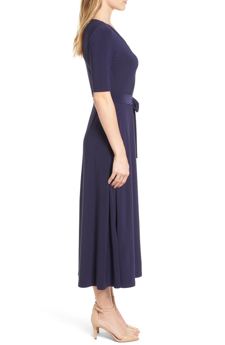 Chaus Lisa Tie Waist Dress, Alternate, color, 529-Evening Navy