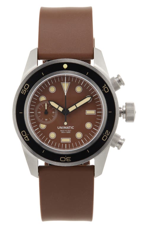 UNIMATIC Diving Heritage Diving Watch, 41.5mm in Brown/Black  product
