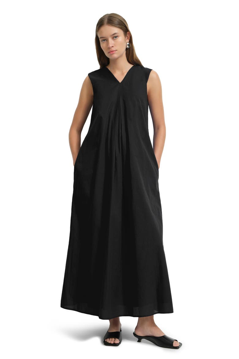 Helena Sleeveless Maxi Dress, Alternate, color, BLACK