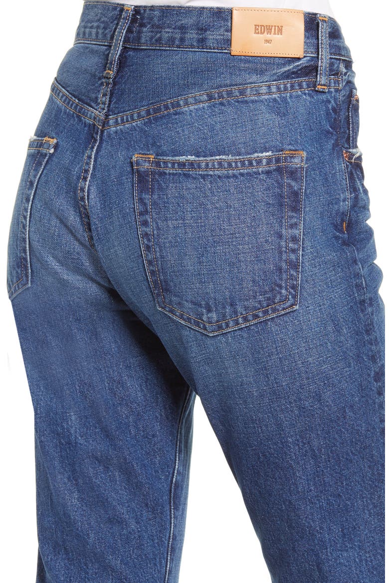 Hana Nonstretch High Waist Crop Jeans, Alternate, color, AWAKE