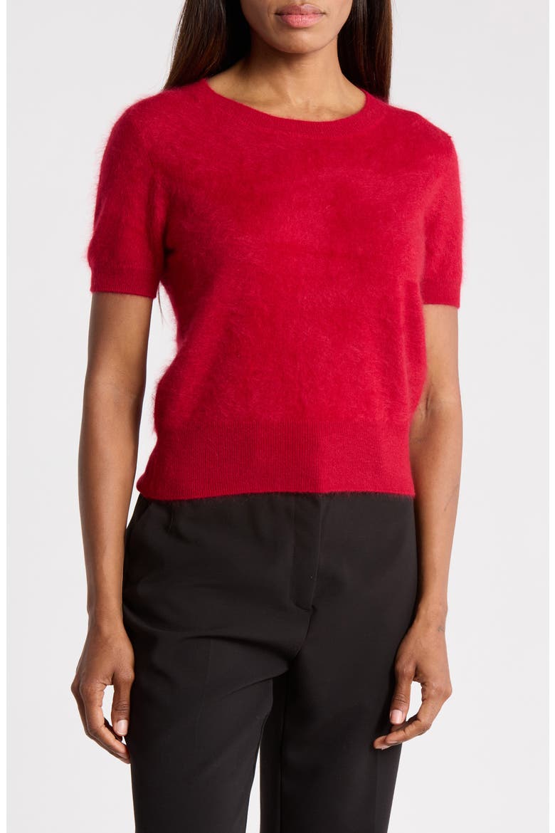Brushed Cashmere Crewneck Sweater, Main, color, TUSCANY RED