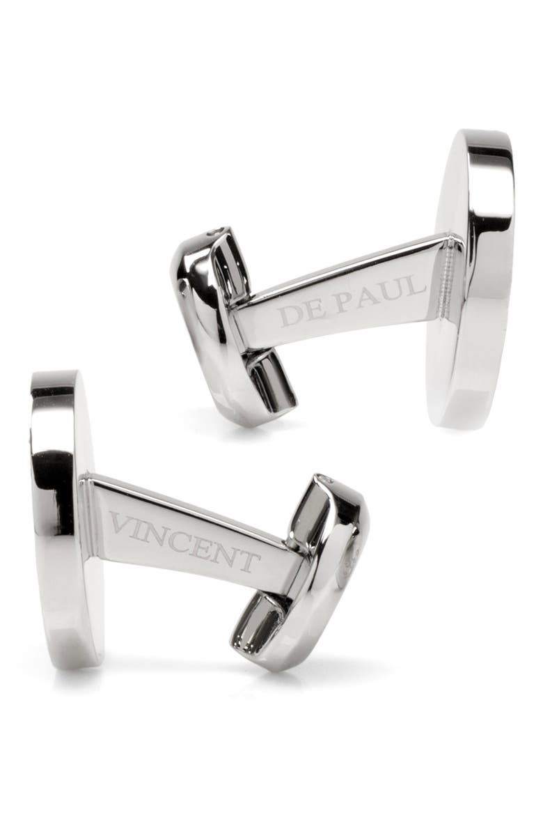 VDP White & Black Pave Crystals Cuff Links, Alternate, color, BLACK