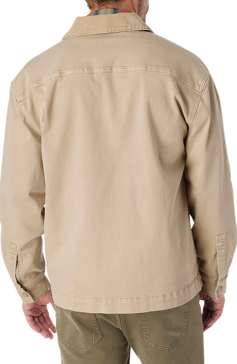 Fair Harbor Seaport Stretch Cotton Blend Chore Jacket, Alternate, color, Khaki