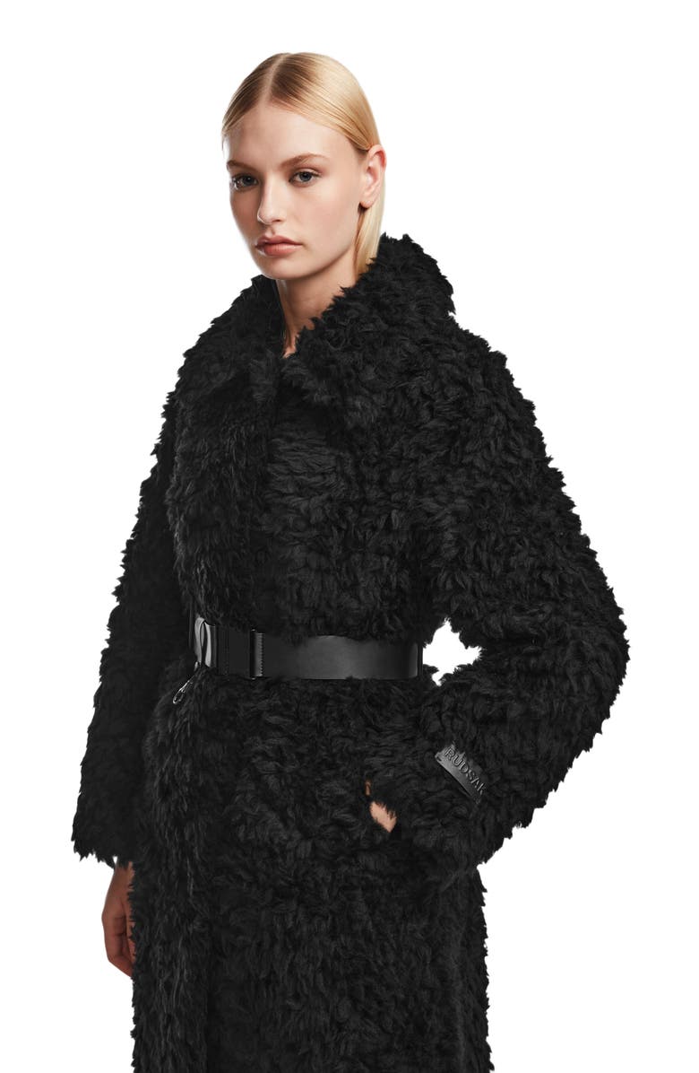 Rudsak KAMILAH WOMEN'S TEXTURED WOOL TEDDY TRENCH, Alternate, color, 