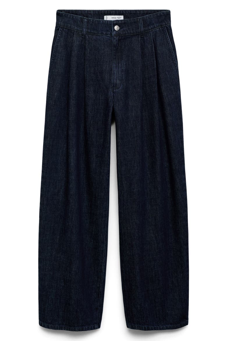 Pleated High Waist Wide Leg Jeans, Alternate, color, OPEN BLUE