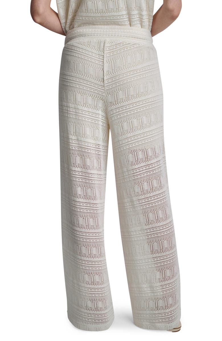 DKNY Open Stitch Drawstring Pants, Alternate, color, Coconut