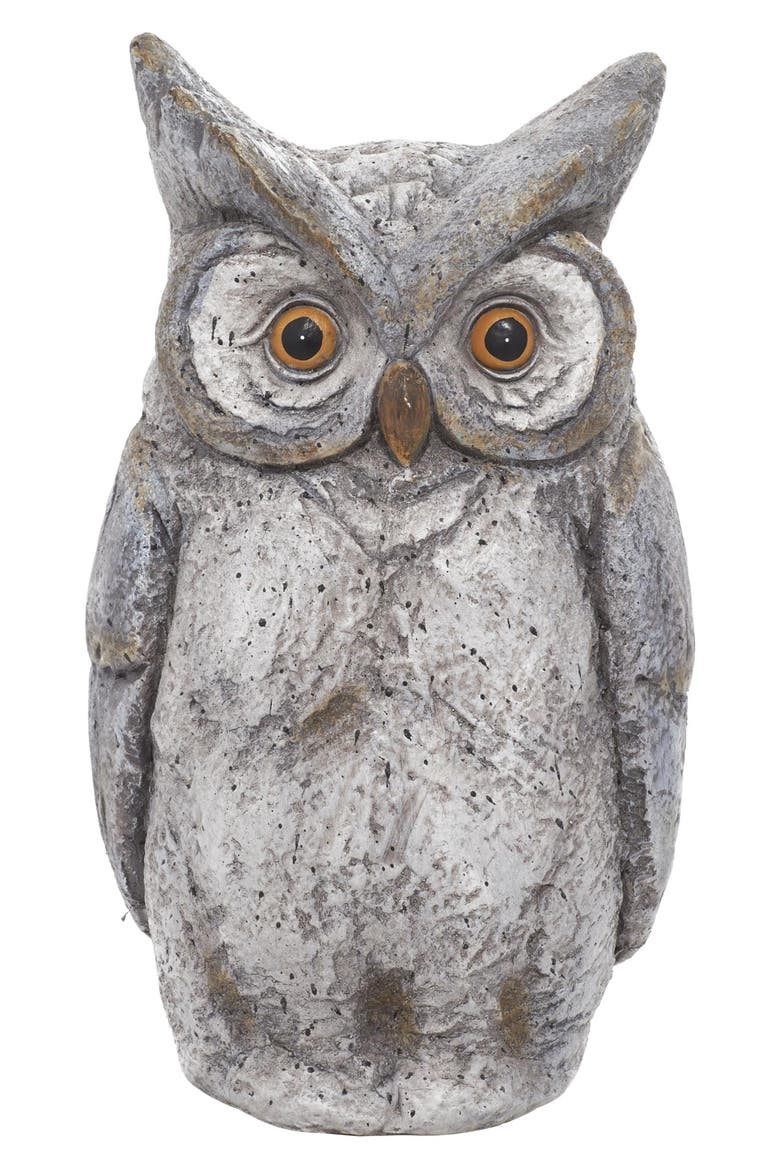 Country Owl Garden Statue, Main, color, GRAY
