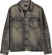 RtA Norris Washed Denim Shirt Jacket