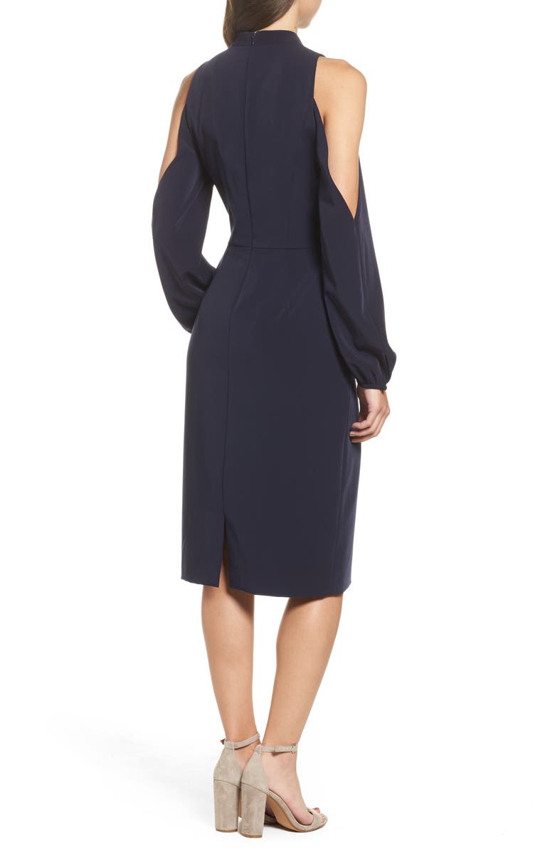 Maggy London Cold Shoulder Midi Dress, Alternate, color,