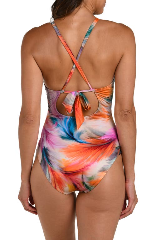 La Blanca Feathered Impression One-piece Swimsuit In Multi