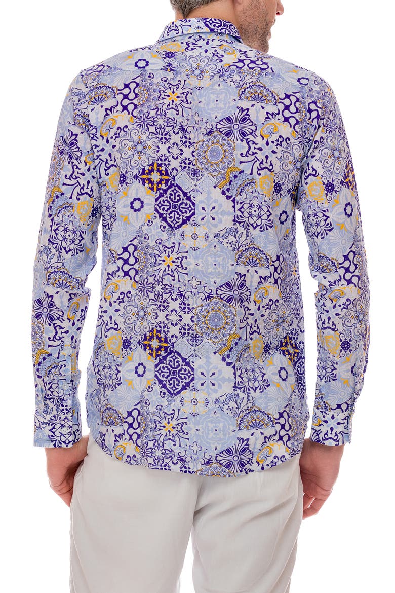 Turkish Linen Button-Up Shirt, Alternate, color, BLUE
