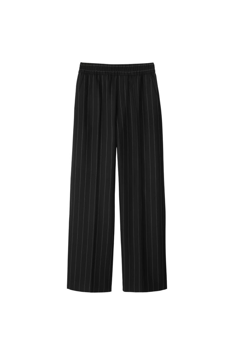 Burberry Pinstriped Wool Tailored Trousers, Alternate, color, 