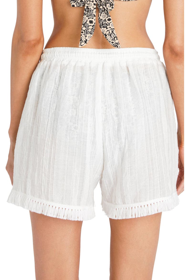 Natalie Cover-Up Shorts, Alternate, color, WHITE